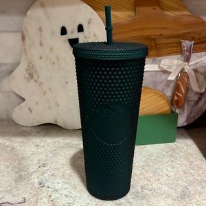 NEW, NEVER USED STARBUCKS FORREST GREEN JELLY MATTE STUDDED TUMBLER